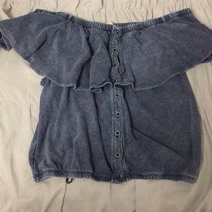 Off the shoulder.